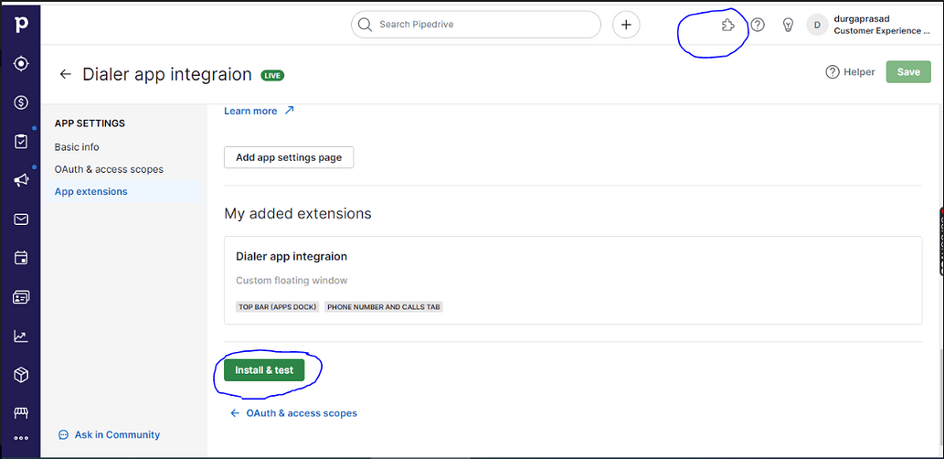 Integration of the our own dialer app with Pipedrive CRM - Feedback ...