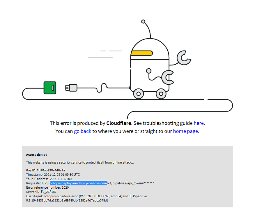 Cloudflare Access Denied - API - Pipedrive Developers' Community
