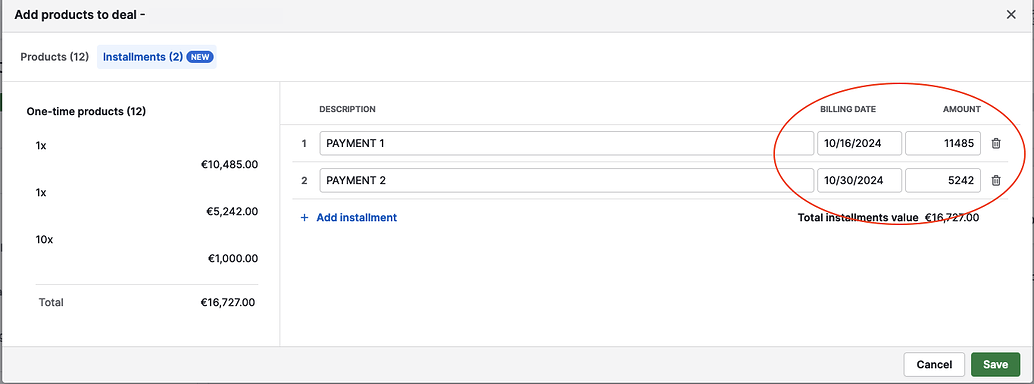 Installments missing in API - API - Pipedrive Developers' Community