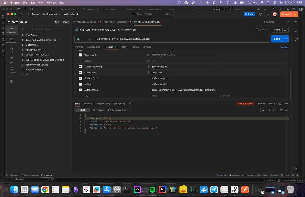 New Product Images API is not working (403) - API - Pipedrive ...