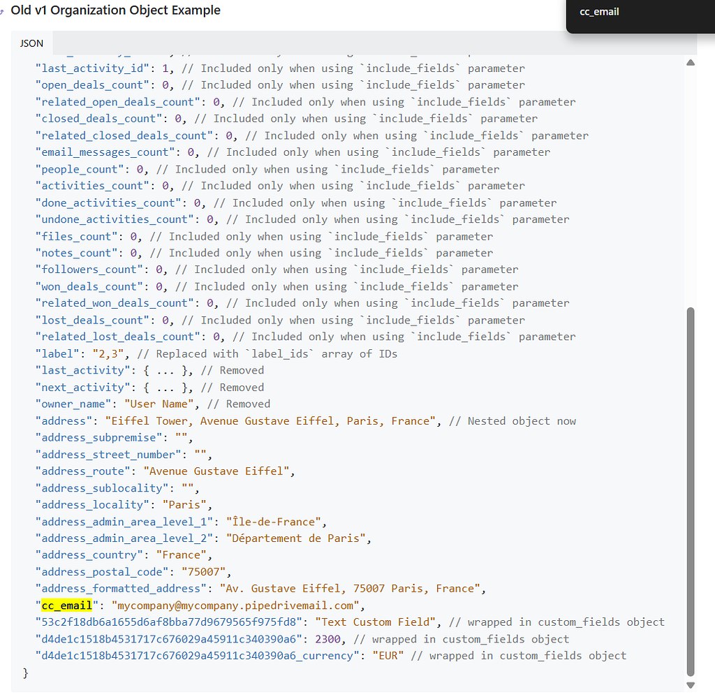 Organization endpoint V1 to V2 missing 